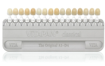 Basic shade guide before whitening was popular